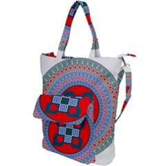 Design Circular Aztec Symbol Shoulder Tote Bag