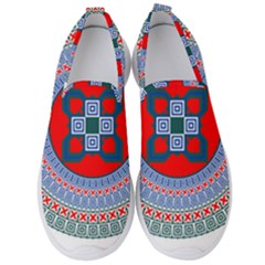 Design Circular Aztec Symbol Men s Slip On Sneakers