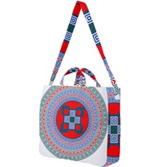 Design Circular Aztec Symbol Square Shoulder Tote Bag