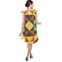 Background Geometric Color Tie Up Tunic Dress View2