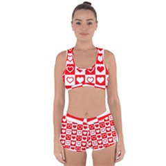 Background Card Checker Chequered Racerback Boyleg Bikini Set by Pakrebo