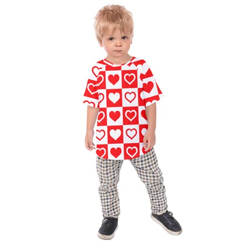 Background Card Checker Chequered Kids  Raglan Tee by Pakrebo