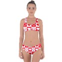 Background Card Checker Chequered Criss Cross Bikini Set View1