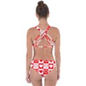 Background Card Checker Chequered Criss Cross Bikini Set View2