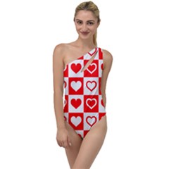 Background Card Checker Chequered To One Side Swimsuit by Pakrebo