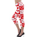 Background Card Checker Chequered Lightweight Velour Capri Leggings  View3