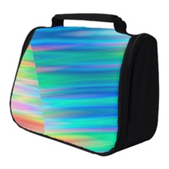 Wave Rainbow Bright Texture Full Print Travel Pouch (small)