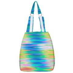 Wave Rainbow Bright Texture Center Zip Backpack