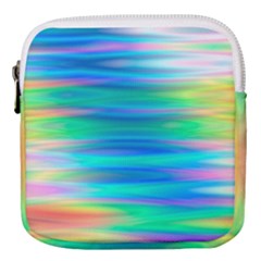 Wave Rainbow Bright Texture Mini Square Pouch by Pakrebo