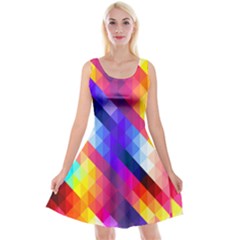 Abstract Background Colorful Pattern Reversible Velvet Sleeveless Dress by Pakrebo