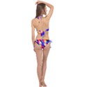 Abstract Background Colorful Pattern Cross Front Halter Bikini Set View2