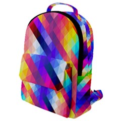 Abstract Background Colorful Pattern Flap Pocket Backpack (small)