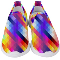 Abstract Background Colorful Pattern Kids  Slip On Sneakers