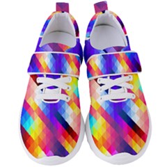 Abstract Background Colorful Pattern Women s Velcro Strap Shoes