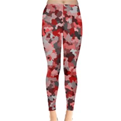 Black Red  Leggings  by artifiart