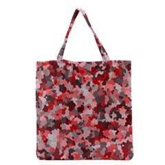 Black Red  Grocery Tote Bag by artifiart