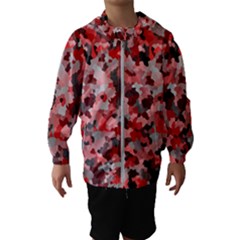 Black Red  Hooded Windbreaker (kids) by artifiart