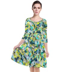 Lovely Quarter Sleeve Waist Band Dress by artifiart