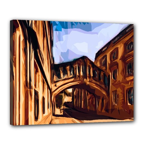 Street Architecture Building Canvas 20  X 16  (stretched) by Pakrebo