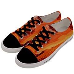 Field Sunset Orange Sky Land Men s Low Top Canvas Sneakers by Pakrebo