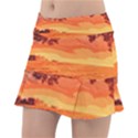 Field Sunset Orange Sky Land Tennis Skirt View1