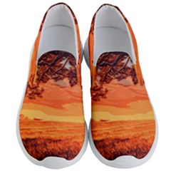 Field Sunset Orange Sky Land Men s Lightweight Slip Ons by Pakrebo