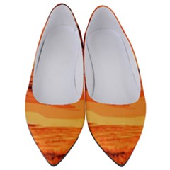 Field Sunset Orange Sky Land Women s Low Heels