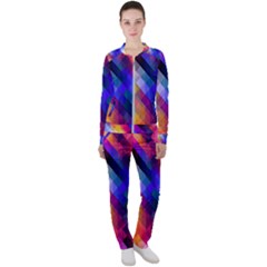 Abstract Background Colorful Pattern Casual Jacket And Pants Set