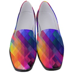 Abstract Background Colorful Pattern Women s Classic Loafer Heels