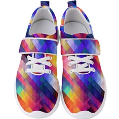 Abstract Background Colorful Pattern Men s Velcro Strap Shoes