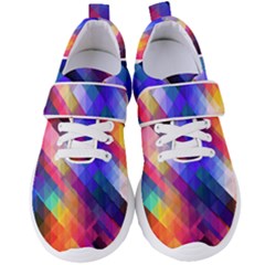 Abstract Background Colorful Pattern Women s Velcro Strap Shoes