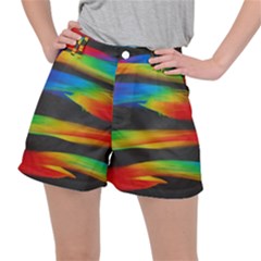 Colorful Background Stretch Ripstop Shorts