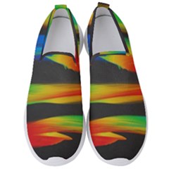 Colorful Background Men s Slip On Sneakers