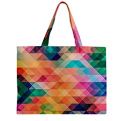 Texture Background Squares Tile Zipper Mini Tote Bag by Pakrebo