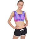 Texture Cell Cubes Blast Color V-Back Sports Bra View1