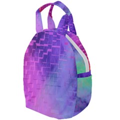 Texture Cell Cubes Blast Color Travel Backpacks by Pakrebo