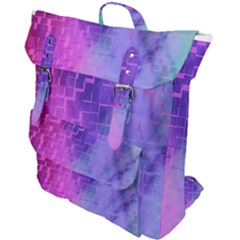 Texture Cell Cubes Blast Color Buckle Up Backpack by Pakrebo