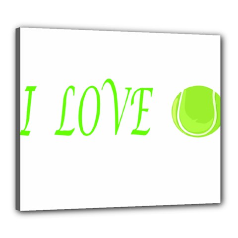 I Lovetennis Canvas 24  X 20  (stretched) by Greencreations