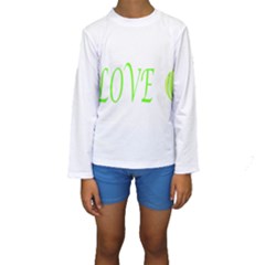 I Lovetennis Kids  Long Sleeve Swimwear