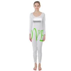 I Lovetennis Long Sleeve Catsuit by Greencreations