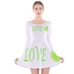 I Lovetennis Long Sleeve Velvet Skater Dress by Greencreations