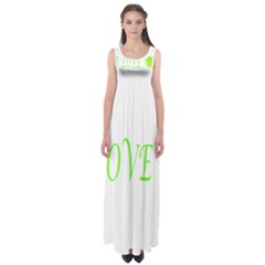 I Lovetennis Empire Waist Maxi Dress by Greencreations