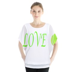 I Lovetennis Batwing Chiffon Blouse