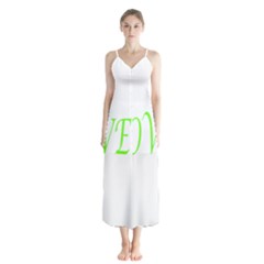 I Lovetennis Button Up Chiffon Maxi Dress by Greencreations