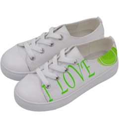 I Lovetennis Kids  Low Top Canvas Sneakers by Greencreations