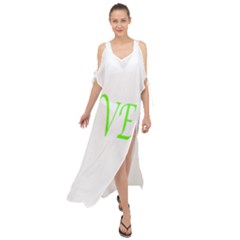 I Lovetennis Maxi Chiffon Cover Up Dress by Greencreations