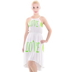 I Lovetennis High-low Halter Chiffon Dress  by Greencreations