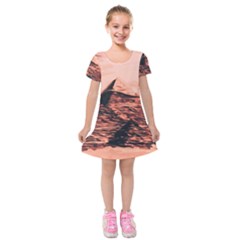 Pyramid Egypt Monumental Kids  Short Sleeve Velvet Dress by Pakrebo