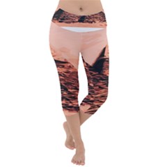 Pyramid Egypt Monumental Lightweight Velour Capri Yoga Leggings