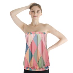 Background Geometric Triangle Strapless Top by Pakrebo